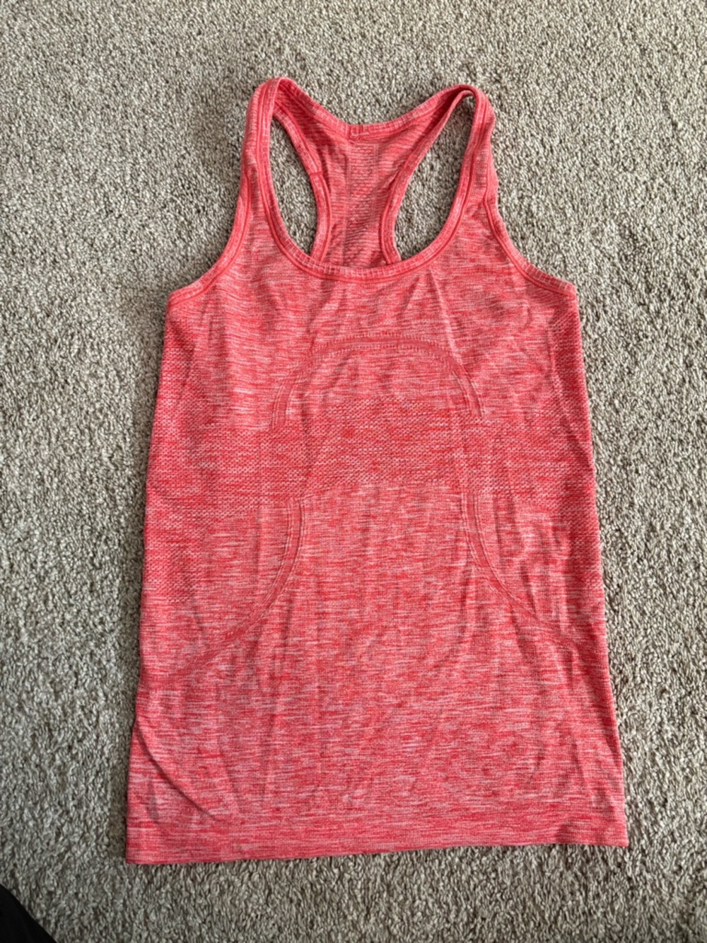 lululemon athletica Heather Coral Racerback Tank - Coral Pink